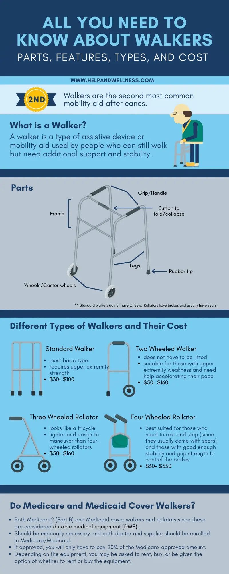 Infographics about All You Need to Know About Walkers