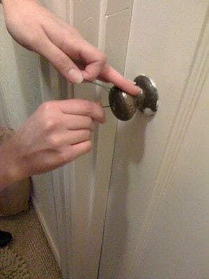 How to get into a locked bathroom door by picking a lock