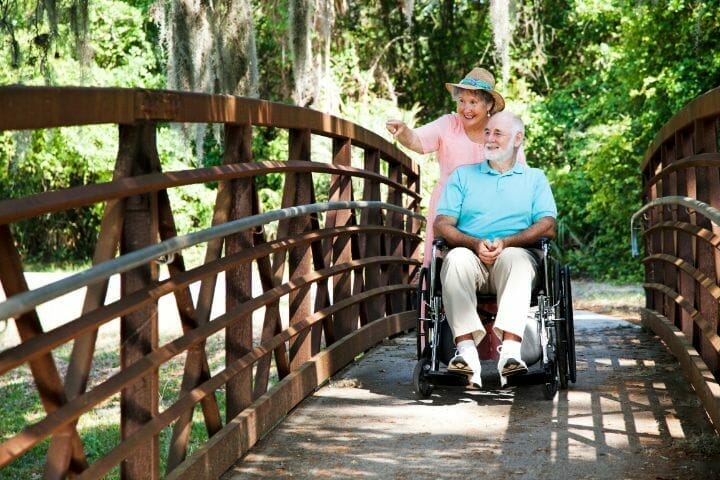 Hiking is a great activity for the wheelchair bound