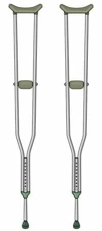 Lightweight Underarm Crutches