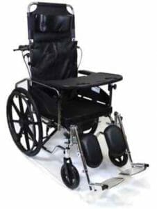 A wheelchair with headrest can provide comfort over long periods of use