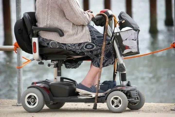 Woman Out on a Mobility Scooter