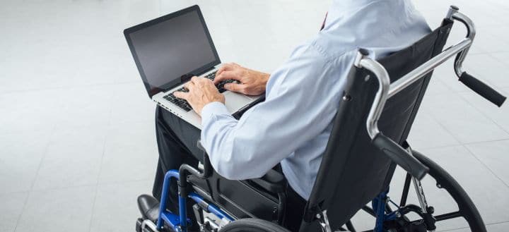 Working in a wheelchair