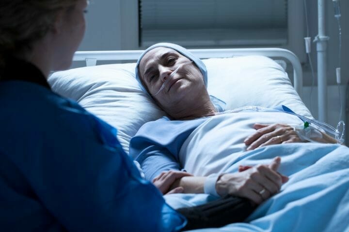 female patient on palliative care
