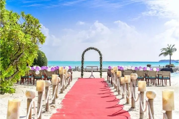 beach wedding when 60