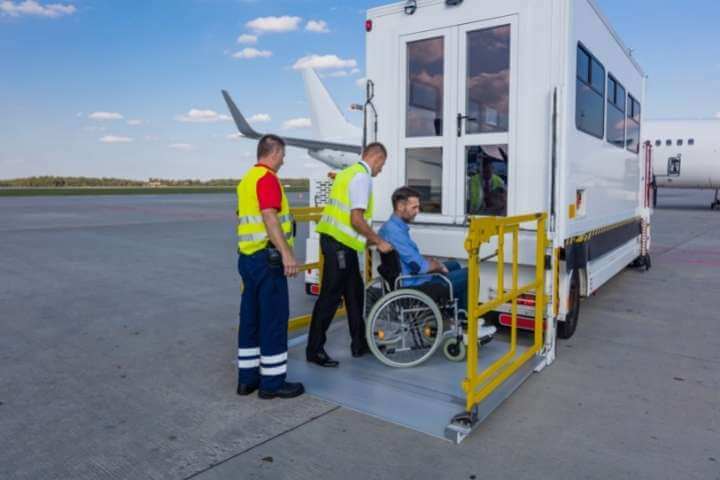 elevator for disabled on airport