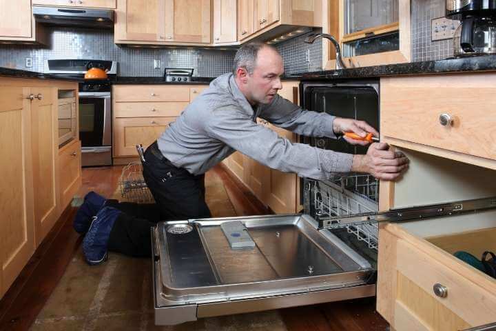 installing dishwasher